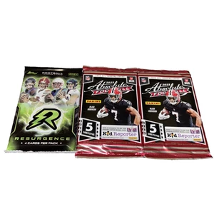 2024 Topps Resurgence - 4 Card Pk & (2) Panini Absolute Football - 5 Card Packs -- - Bild 1 von 4
