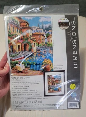 Dimensions Needlepoint Kit Cafe on the Canal - Image 1 of 3