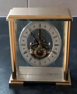 LONDON CLOCK CO. SKELETON MANTEL CLOCK PERFECT WORKING ORDER - Picture 1 of 13