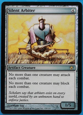 Silent Arbiter FOIL Fifth Dawn NM Artifact Rare MAGIC CARD (ID# 507330) ABUGames - Image 1 of 2