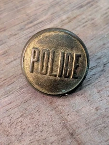 Botón de policía Waterbury vintage raro  - Imagen 1 de 2