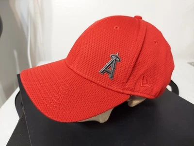 New Era Oakley Los Angeles Angels Snapback Hat Cap Red With Pin Mesh - Image 1 of 4
