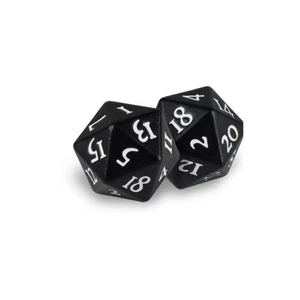 Ultra Pro - D20 Heavy Metal Dice Set of two (2) - Black Magic Metal Finish - Picture 1 of 1