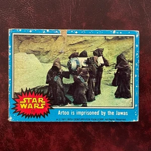 1977 Topps STAR WARS Blue Set ARTOO IS IMPRISONED BY THE JAWAS #11* - VG - Imagen 1 de 2