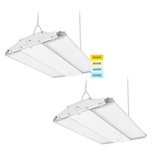 Luxrite 14" Linear High Bay LED Shop Light 80/110/150W Up to 20500LM 4CCT 2 Pack - Picture 1 of 7