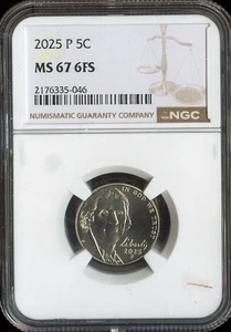 2025 Jefferson Nickel NGC MS67 FS Quality - Picture 1 of 2