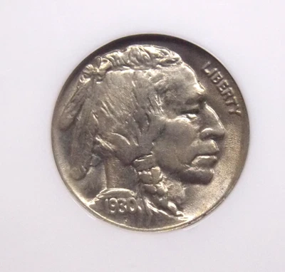 1930 "P" Indian Head BUFFALO Nickel 5c NGC MS63 #002 Unc BU Uncirculated ECC&C - Image 1 of 4