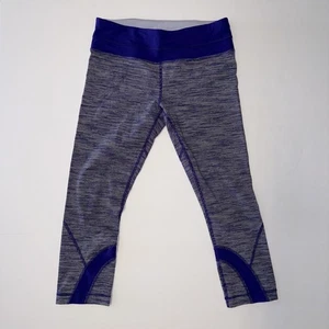 Leggings Lululemon para mujer 6 púrpura a rayas recortadas yoga ajustados capri gimnasio - Imagen 1 de 12