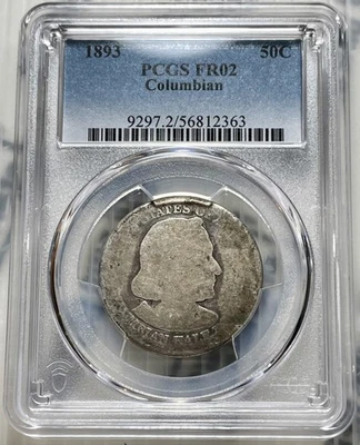 1893 Columbian Expo Commemorative Half Dollar PCGS FR02 Lowball Registry - Image 1 of 4