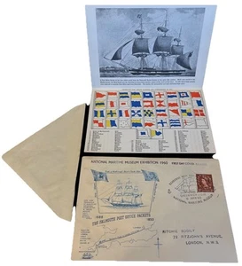 National Maritime Museum Exhibition 1960 First Day Cover Ship Falmouth Post - Picture 1 of 11