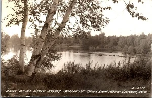 St. Croix River below St Croix damm near Gordon Wis RPPC 905 - Picture 1 of 2