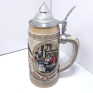 Budweiser Series J Limited Edition Beer Stein with Lid 17th Century Tavern Scene - Picture 1 of 10