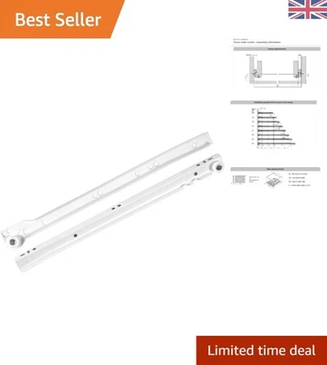 Heavy-Duty Metal Drawer Slides 450mm - White Bottom Mount with Self-Closing &... - Image 1 of 4