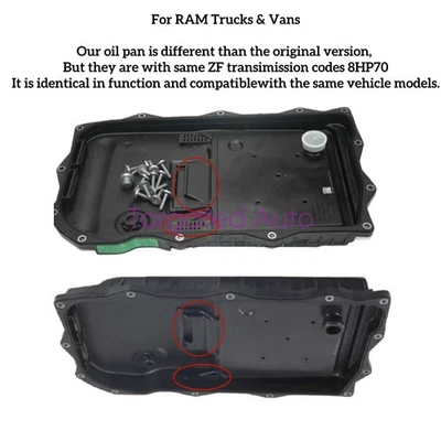 K68142478AB OEM ZF Transmission Oil Pan 8HP45 8HP70 For 2018 JEEP GRAND CHEROKEE - Image 1 of 4