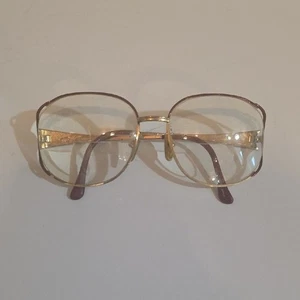 Vintage Tura Gold and Burgundy Oversize Glasses Frames Only 80's Grandma - Picture 1 of 6