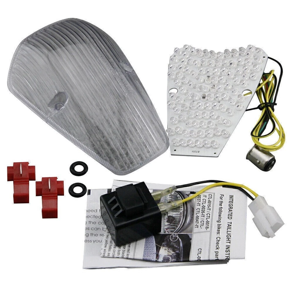 LED Brake Tail Light Rear Lamp Fit Honda VTX1300 1800 2002 CUSTOM Clear Lens - Image 1 of 1