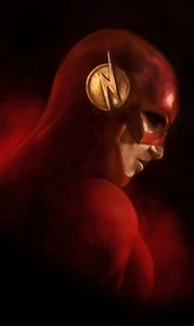 "FLASH #1" from DC Comics Series -22x38" Original Painting on Wood - Picture 1 of 10