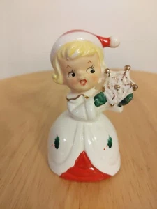 Vintage Napco Snowflake Girl Bell 1950 Japan - Bild 1 von 8