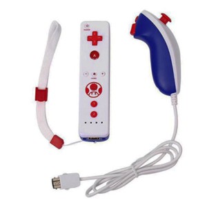 Built In Motion Plus Remote & Nunchuck Controller +Case For Nintendo Wii & Wii U