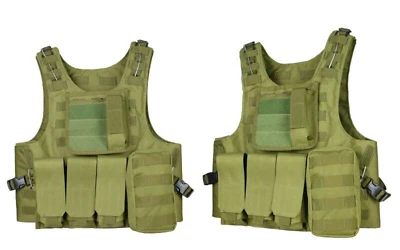 Army Military Tactical Vest Molle Combat Assault Plate Carrier Hunting Vest CS - Image 1 of 4