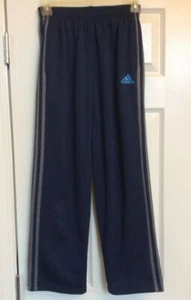 Adidas Warm Sweatpants Soft Polyester Blue And Gray Boys Medium C85KU - Picture 1 of 4