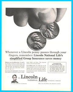 Lincoln National Life Insurance penny medical vintage print ad 1965 ephemera - Picture 1 of 3