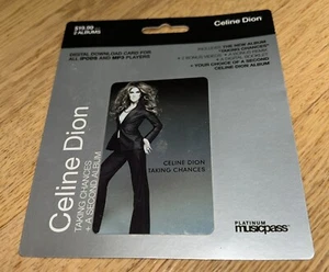 2007 CELINE DION, Taking Chances - MUSICPASS GIFT CARD (No Value) COLLECTIBLE - Picture 1 of 3