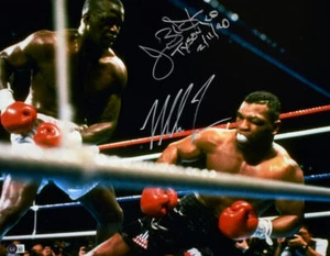 Photo signée Buster Douglas Mike Tyson 16 x 20 par Tyson KO avec Tyson KO - Beckett W - Photo 1/11