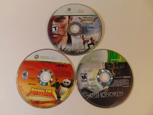 XBOX 360 LIVE Games Lot NO CASES: SEGA Virtua Fighter 5/Kung Fu Panda/DisHonored - Picture 1 of 7