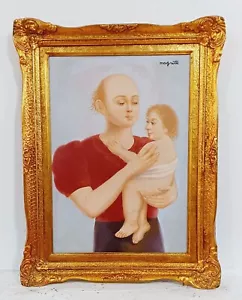 AMAZING RENE MAGRITTE OIL ON CANVAS DATED CIRCA 1956 WITH FRAME IN GOLDEN LEAF - Picture 1 of 7