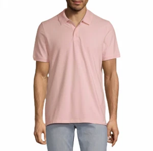 Camisa Polo St. John's Bay Para Hombre XL Rosa Premium Elastizada Manga Corta - Imagen 1 de 7