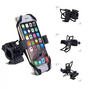 Support de montage en silicone pour téléphone portable GPS moto VTT vélo vélo 360 rotation - Photo 1 sur 9