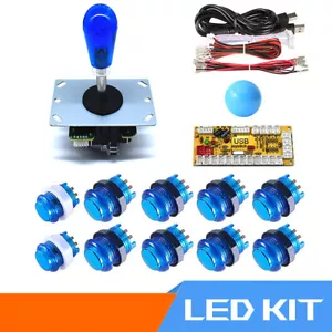 Arcade LED Buttons and Joystick Kit Controller Zero Delay USB Encoder MAME Games - Picture 1 of 12
