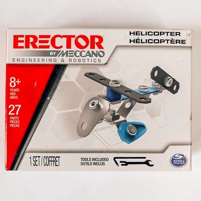 Erector by Meccano Minis Set Of 2 - Helicopter And Bulldozer - Image 1 of 4