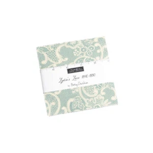 Moda Lydias Lace Charm Pack 5" Squares Fabric by Betsy Chutchian - Picture 1 of 3