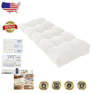 Non-Slip 48-Inch Plush Chenille Cushion - Perfect for Garden & Indoor Furniture - Picture 1 of 9