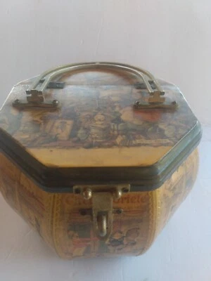  VINTAGE OCTAGONAL,ANTON PIECK D.A.C.N.Y. WOODEN HANDMADE BAG "CIRCUS VARIETE" - Image 1 of 4