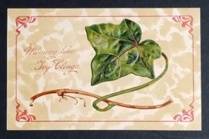 Memory Like Ivy Clings Embossed Postcard Paul Finkenrath PFB Germany c1900s UNP - Picture 1 of 2