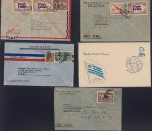 LOTE DE 5 CUBIERTAS URUGUAY 1940 - 1970 - Imagen 1 de 2