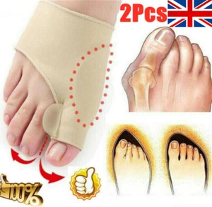 2Pcs Big Toe Splint Straightener Corrector Bunion Hallux Valgus Pain Relief - Picture 1 of 10