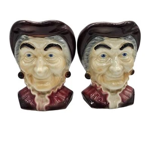 Royal Copley Kolonial Frauen Wand Tasche Übertopf Vase 2er Set Vintage - Bild 1 von 12