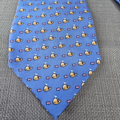 NEW PIERRE CARDIN blue tie yellow whale pink fish - Image 1 of 4