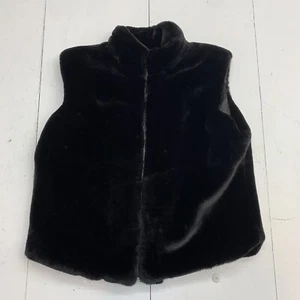 Kenneth Cole Reaction Black Fuzzy Full Zip Vest Size L - Picture 1 of 5