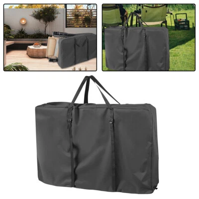 Outdoor Chair Storage Bag Carry Seat Bag Folding Cover Lounge Black