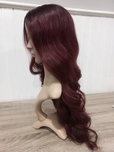 New Remy Quality Glueless Red Wine Lace-Part Wig - Picture 1 of 7