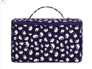 NaRaYa Cosmetic Bag Extra Large Makeup Pouch Travel Organizer Elephant Pattern - Picture 1 of 6