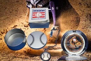 Reloj Bolsillo Nacional Béisbol 65 Aniversario Béisbol Salón de la Fama - Imagen 1 de 9