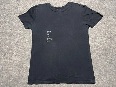 Give up on Giving Up GOOD HyouMan Black Women's faded Round Collar Shirt USA - Imagem 1 de 4