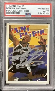 Dennis Rodman Signed 1994 Topps #107 Card Basketball Spurs Auto HOF PSA/DNA - Picture 1 of 3