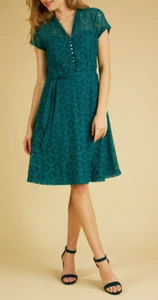 King Louie Spitze Kleid Lace grün green Emmy Dress Doily 02814 - Picture 1 of 4